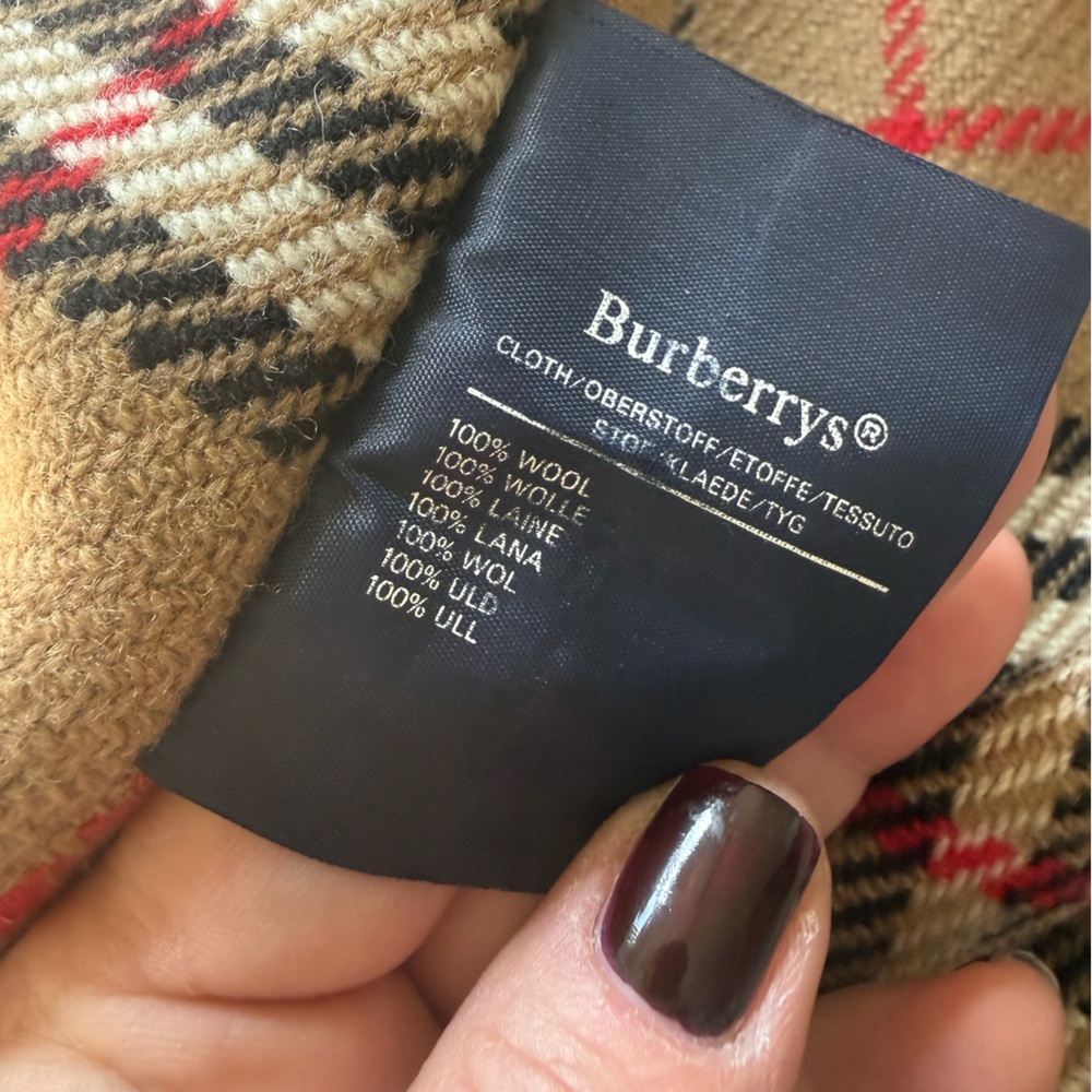 VTG BURBERRYS Trench Coat Wool Zip-Out Lining Size 38 REG - Picture 9 of 14